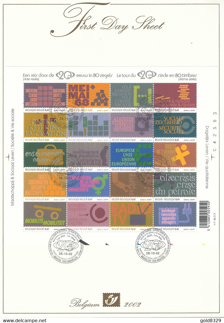 First Day Sheet 2002   COB  BL 99 - Usados