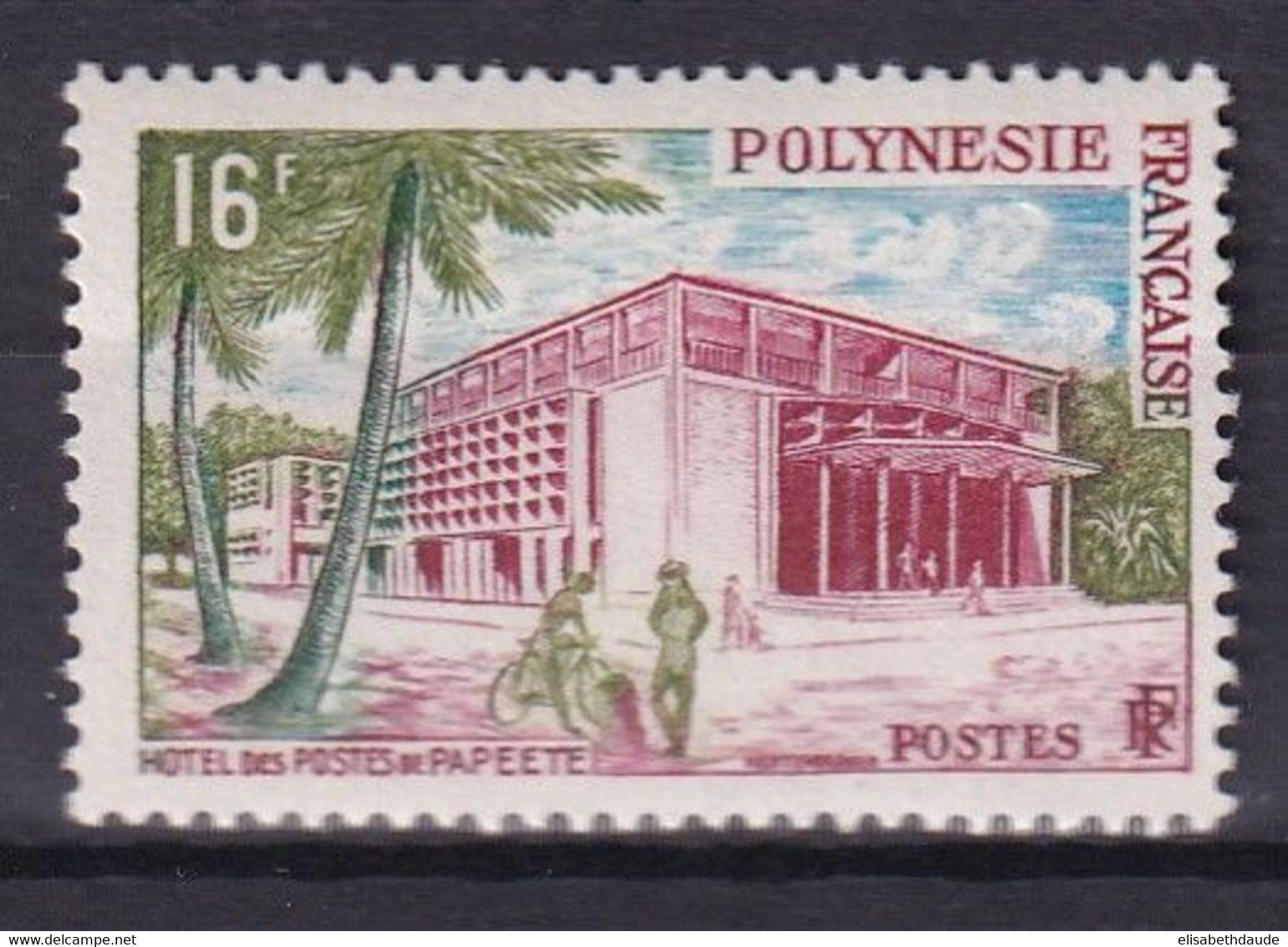 POLYNESIE - YVERT N°14 ** MNH - COTE = 7.1 EUR. - HOTEL DES POSTES - Unused Stamps