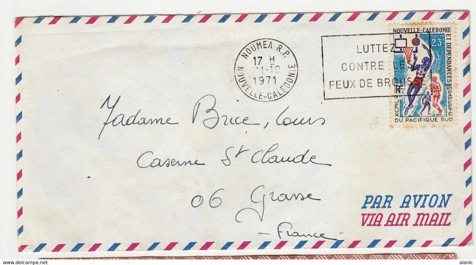 Nouvelle-Calédonie > 1970-1979 >  S/L N° 380 SEUL SUR LETTRE - Cartas & Documentos