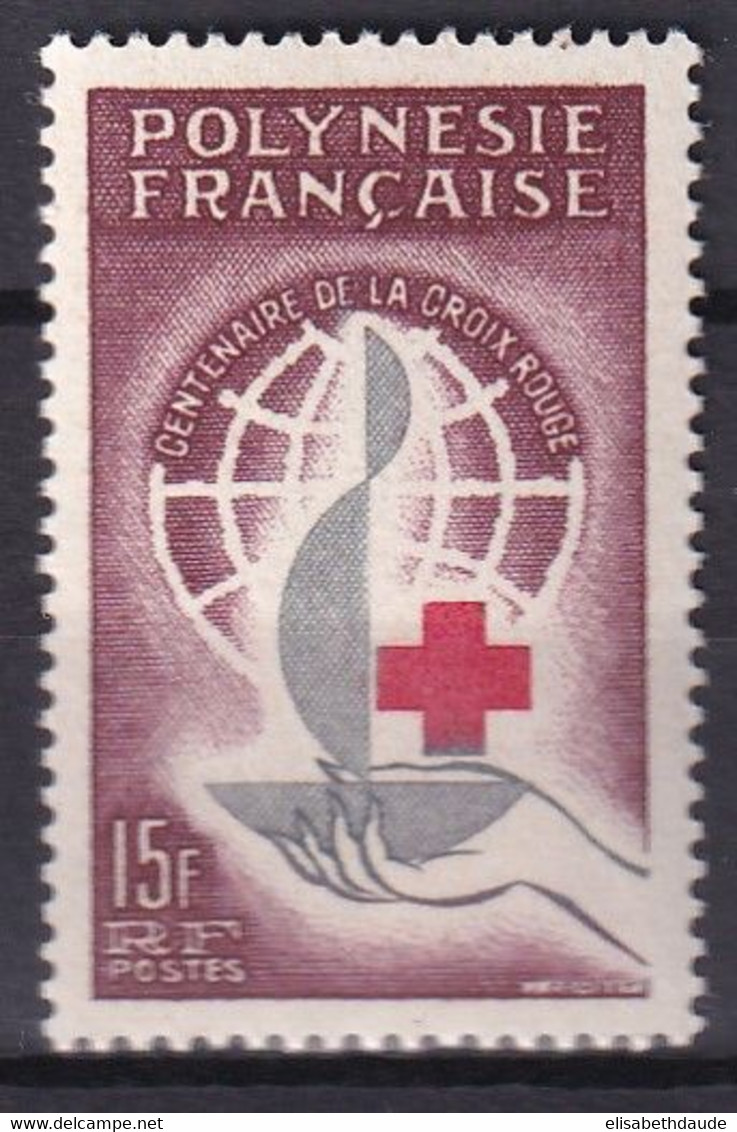 POLYNESIE - YVERT N°24 ** MNH - COTE = 15.5 EUR. - CROIX-ROUGE - Unused Stamps