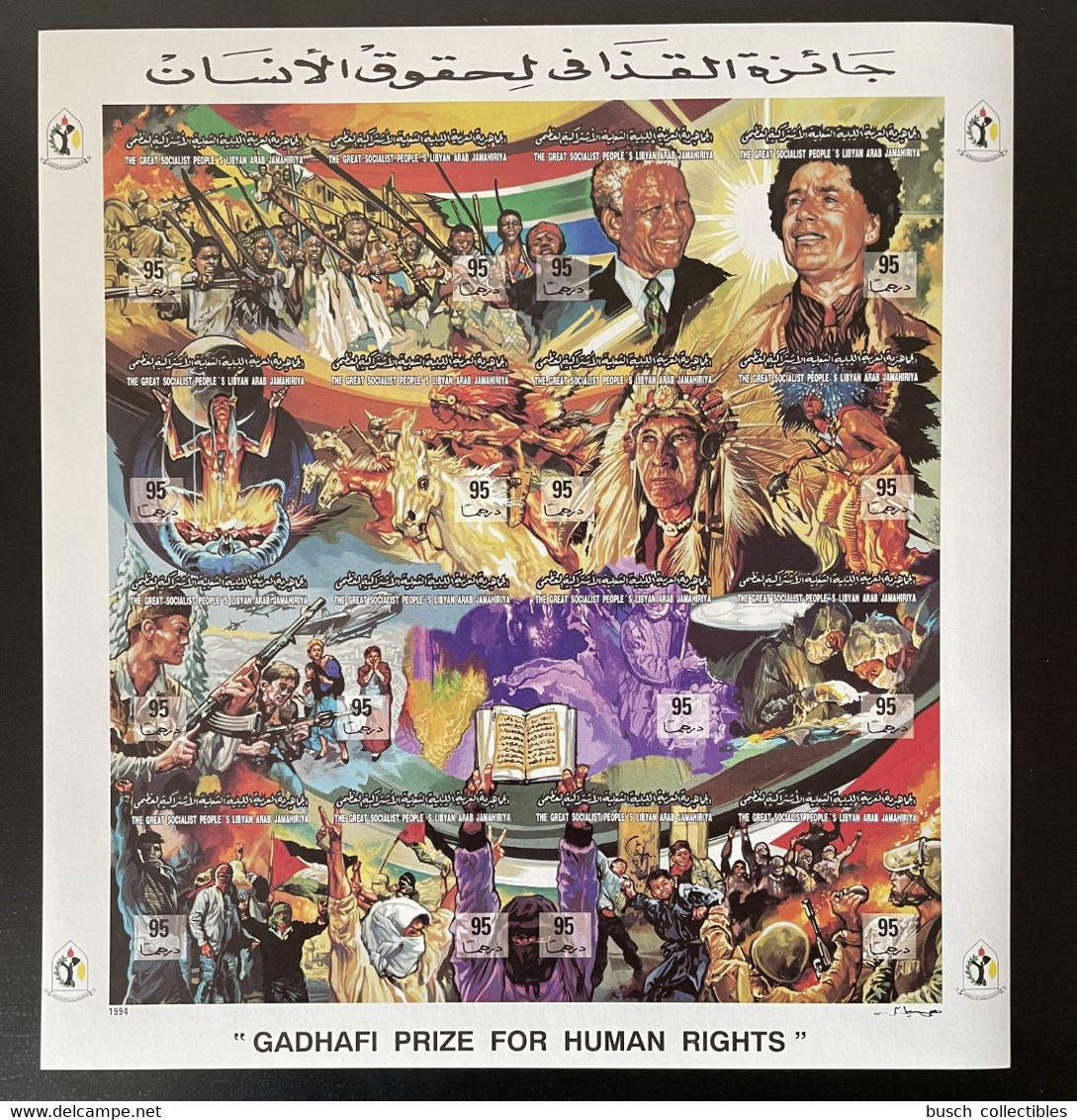 Libye Libya 1994 Mi. 2072 - 2087 Gadhafi Prize For Human Rights Nelson Mandela Madiba Medecine IMPERF ND RARE ! - Nobel Prize Laureates