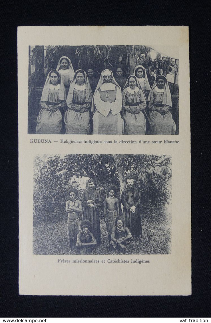 PAPOUASIE NOUVELLE GUINEE - Carte Postale - Kubuna - Religieuses Et  Frères Missionnaires Avec Indigènes - L 82269 - Papouasie-Nouvelle-Guinée