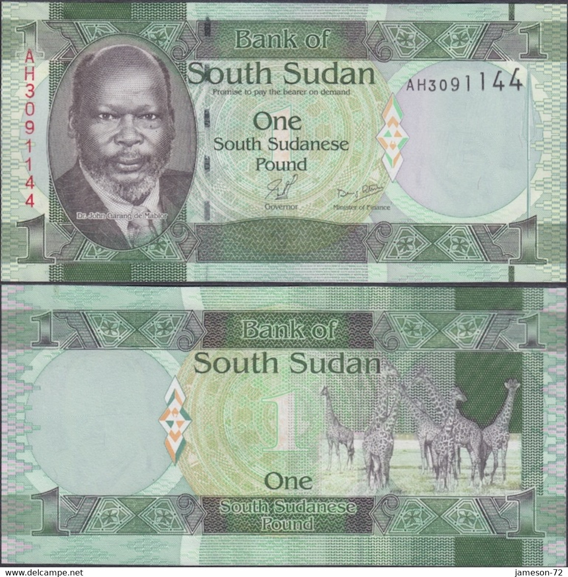 SOUTH SUDAN - 1 Pound ND (2011) KM# 4 Africa Banknote - Edelweiss Coins - Sudan Del Sud