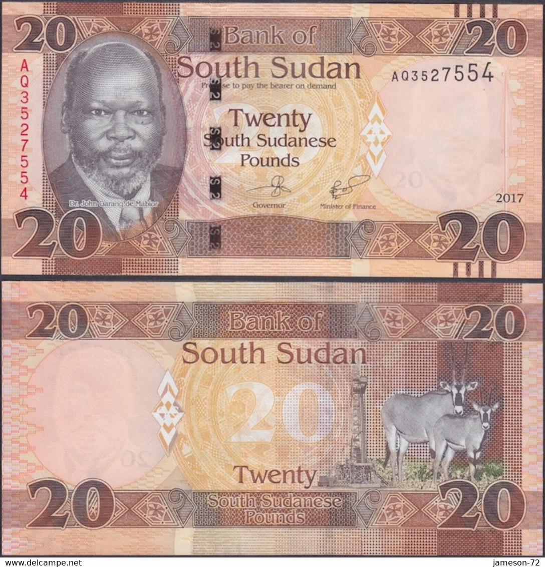 SOUTH SUDAN - 20 Pounds 2017 Africa Banknote - Edelweiss Coins - Soudan Du Sud