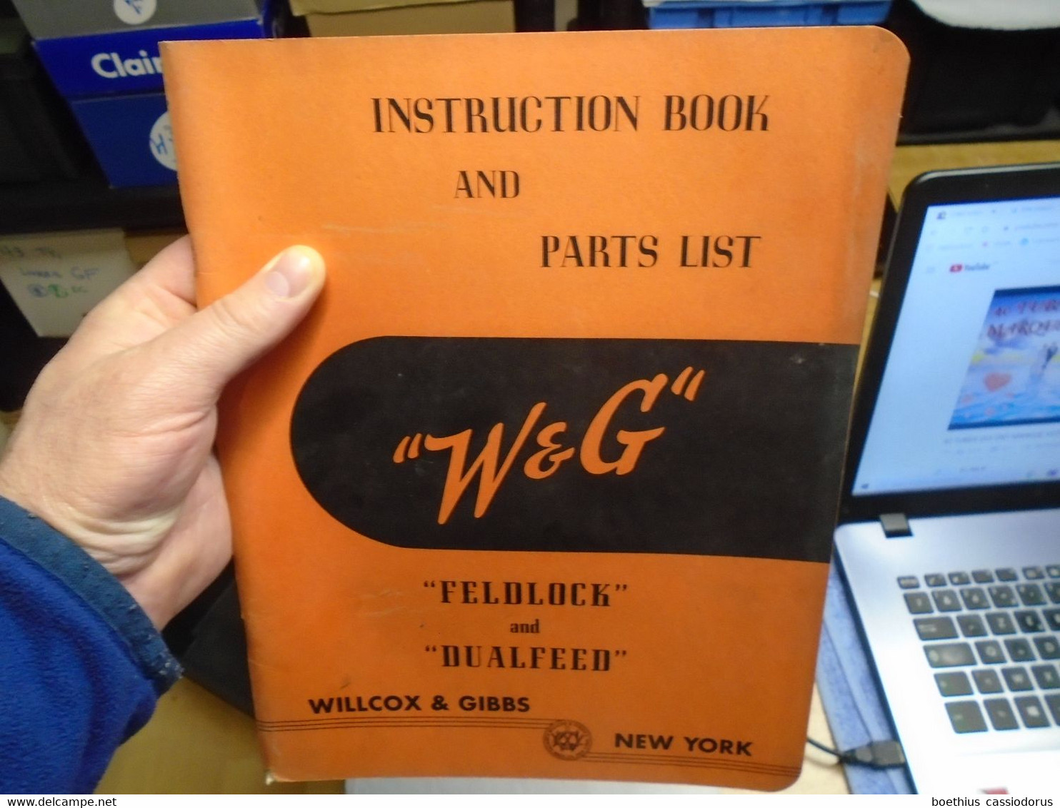INSTRUCTION BOOK AND PARTS LIST " FELDBLOCK " And " DUALFEED "  WILLCOX & GIBBS  NEW YORK 1955 - Matériel Et Accessoires
