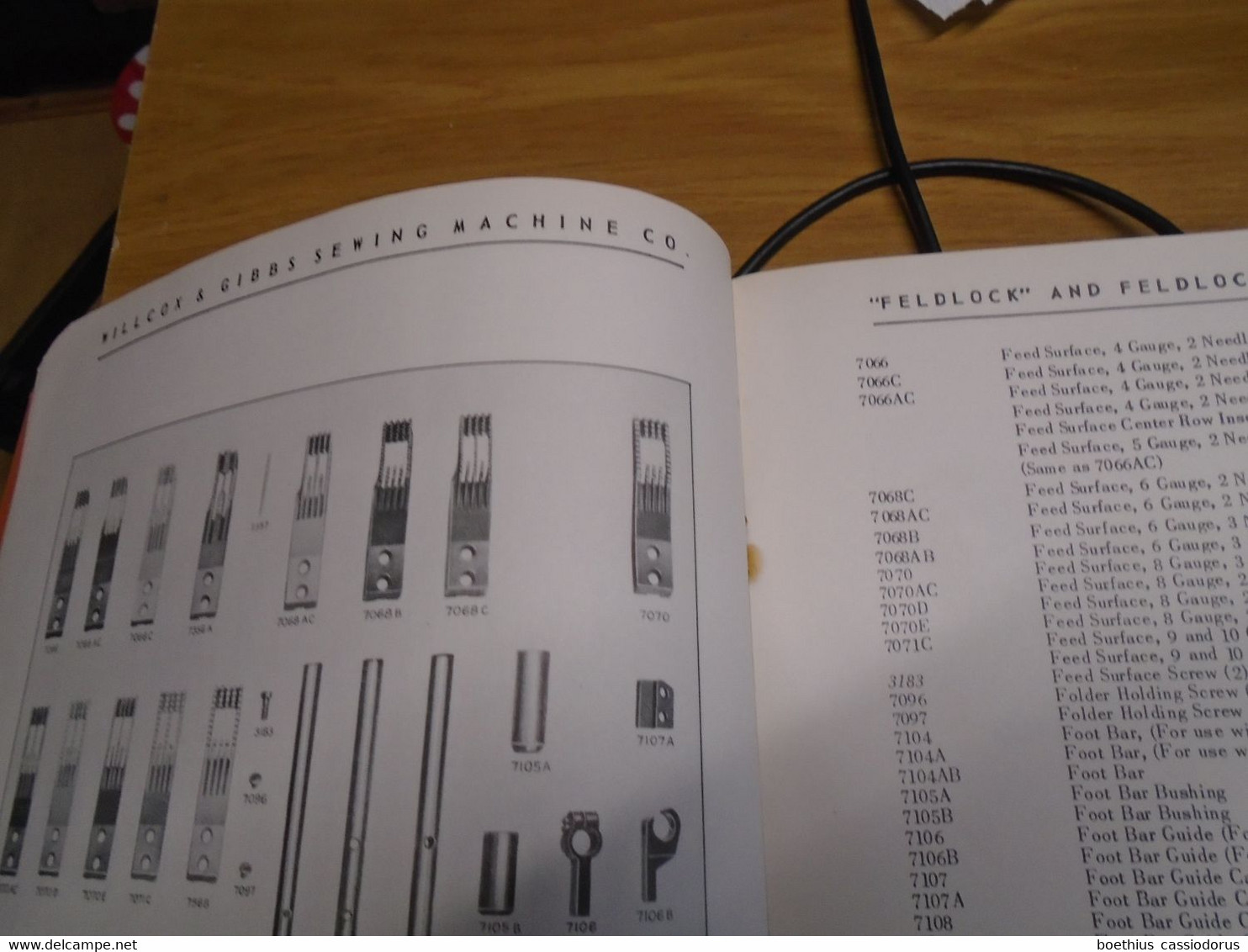 INSTRUCTION BOOK AND PARTS LIST " FELDBLOCK " and " DUALFEED "  WILLCOX & GIBBS  NEW YORK 1955