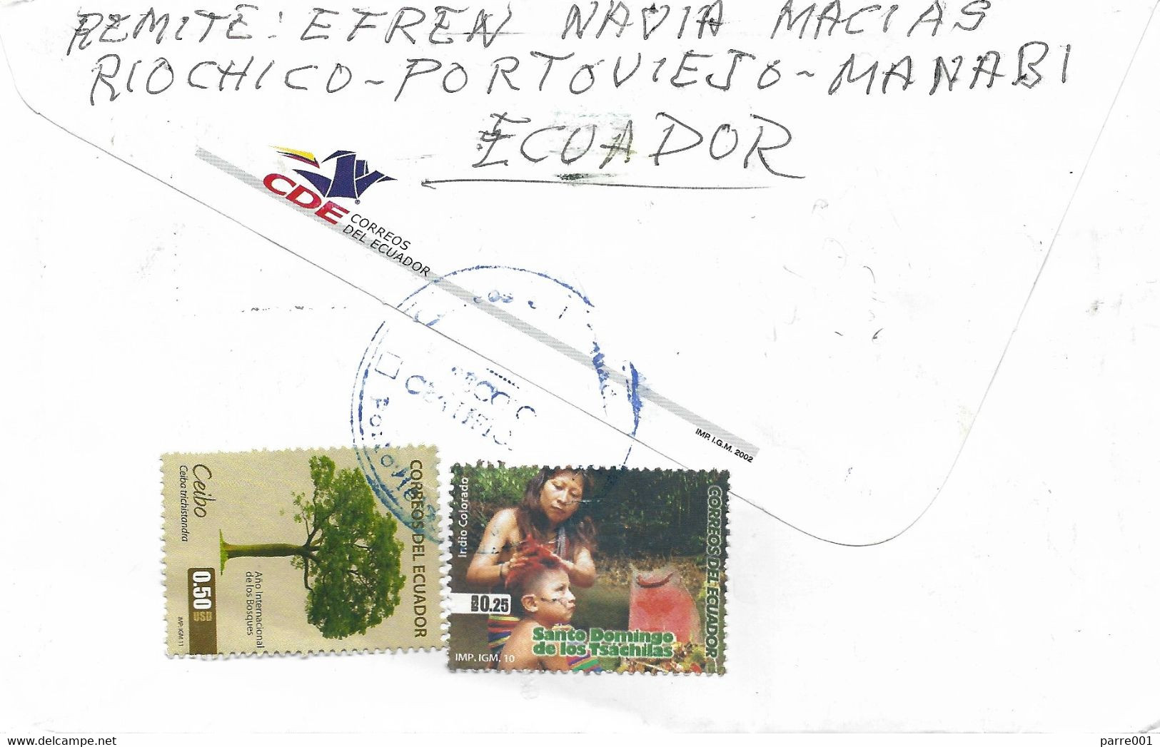 Ecuador 2002 Quito UNHCR Refugees Forest Indigenous Indians FDC Cover - Flüchtlinge