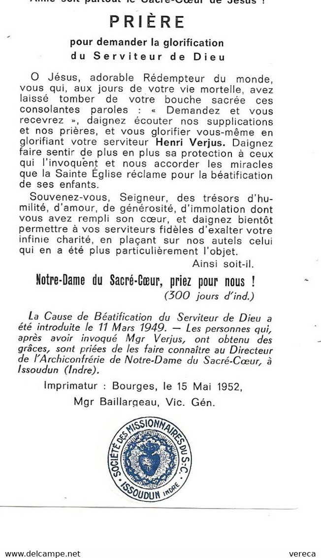 Faire - Part -RELIGIEUX - Monseigneur Henri VERJUS , Evêque De Limyre, Mort Le 13/11/1892   Voir Relique - Avvisi Di Necrologio