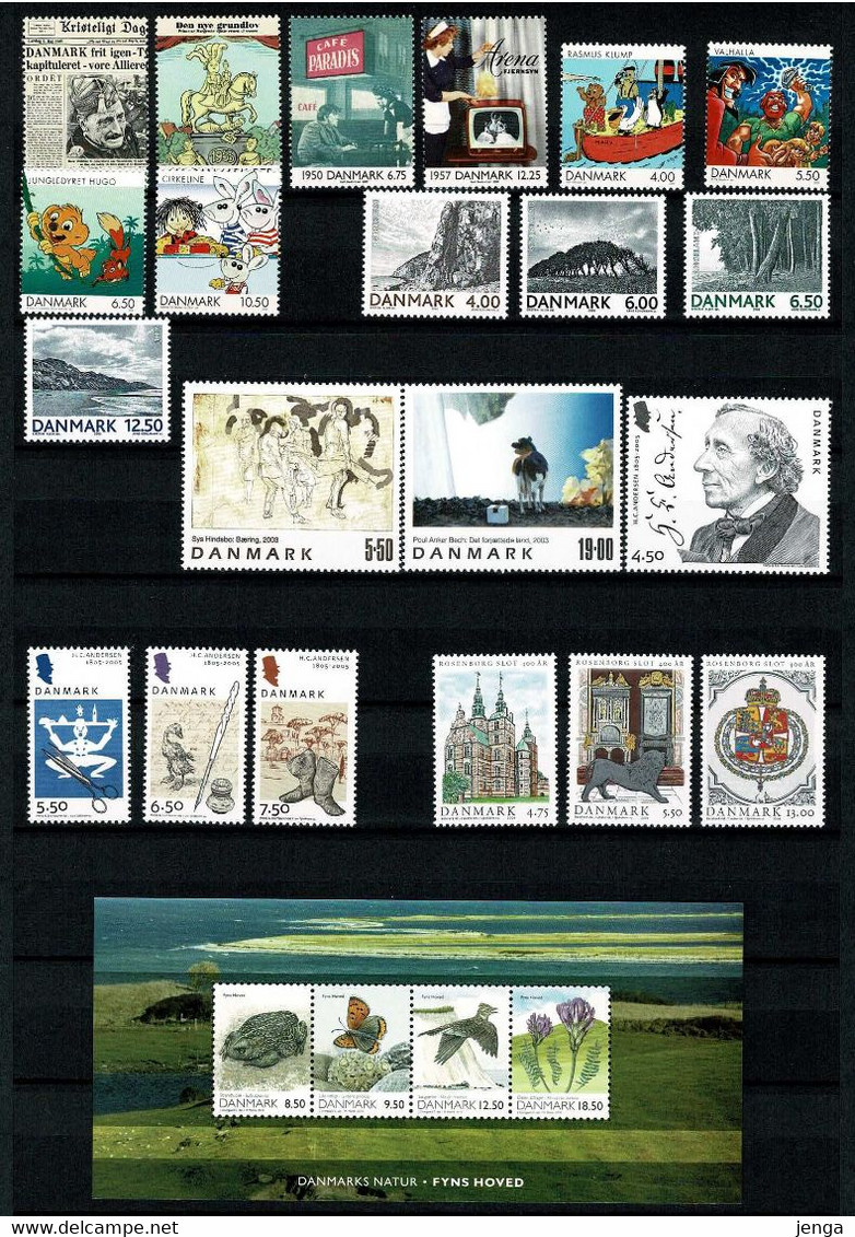 Denmark 2000-2018;  Small Collection Complete Set And Souvenir Sheets;  MNH (**) - Collezioni