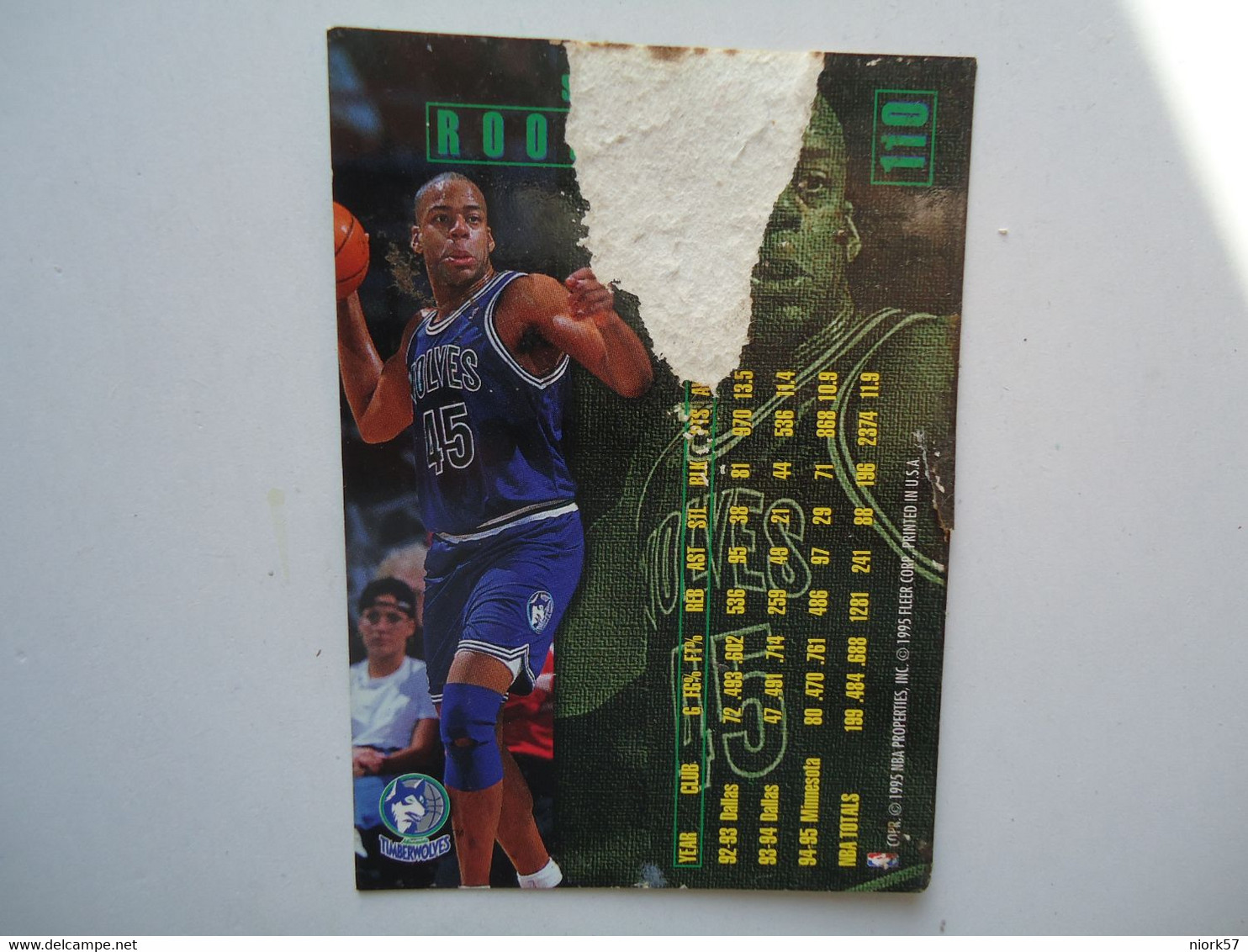 SEAN  ROOKS   BASKETBALL  CARDS   CHICAGO BULLS  2 SCAN - Chicago Bulls