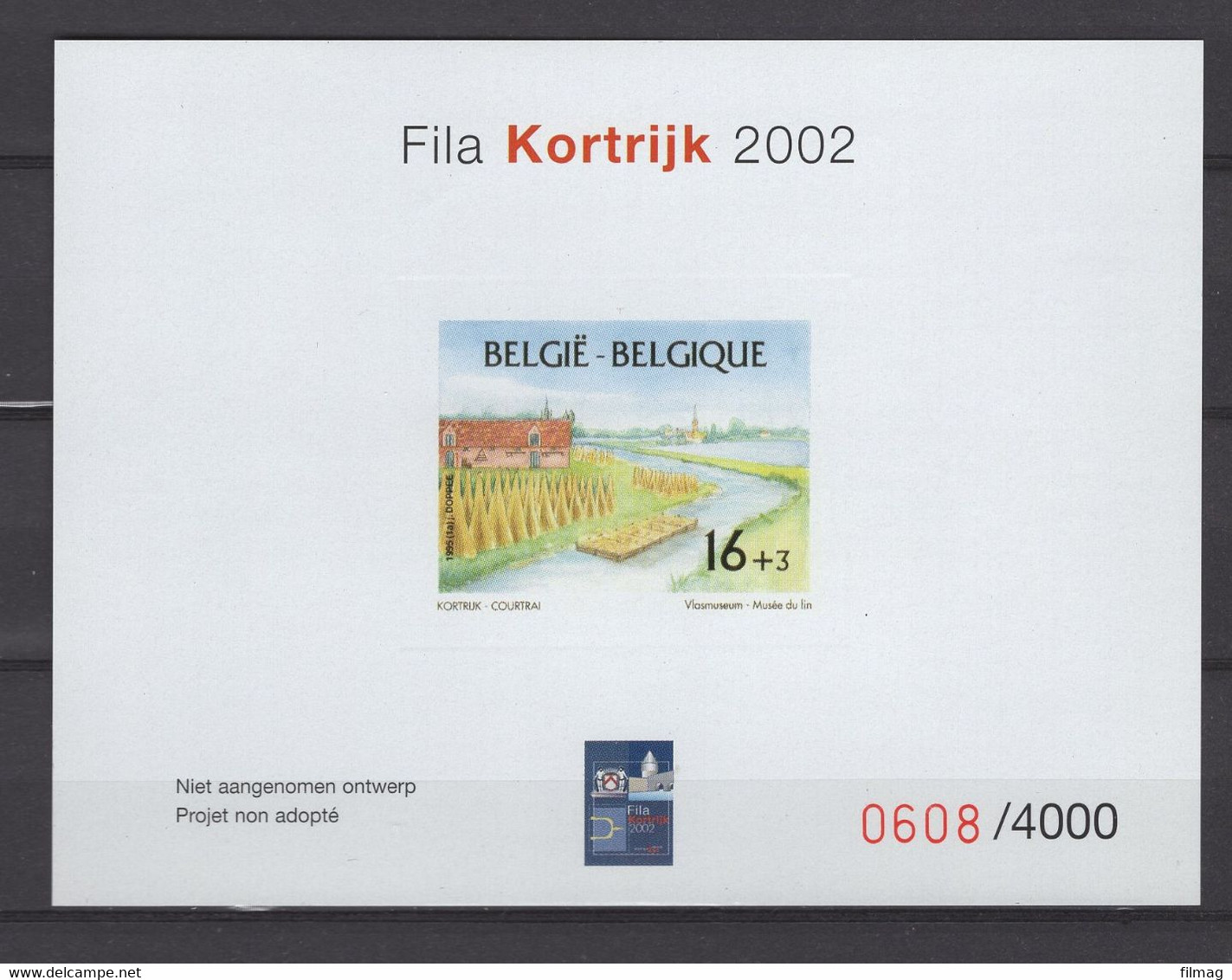 ZNE 11 FILA KORTRIJK 2002  NIET AANGENOMEN ONTWERP - Niet-aangenomen Ontwerpen [NA]