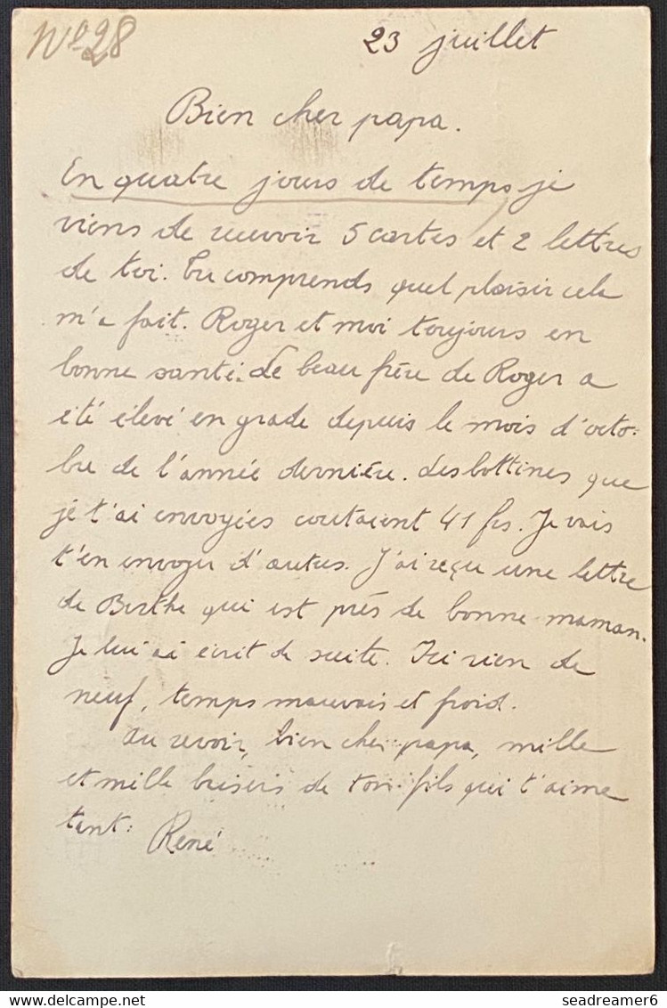 Carte Militaire Française Obl 2x POSTES MILITAIRES BELGIQUE Du 22 & 26 Jui 1915 Pour L"Allemagne 2 Censures !! RR - Belgisch Leger