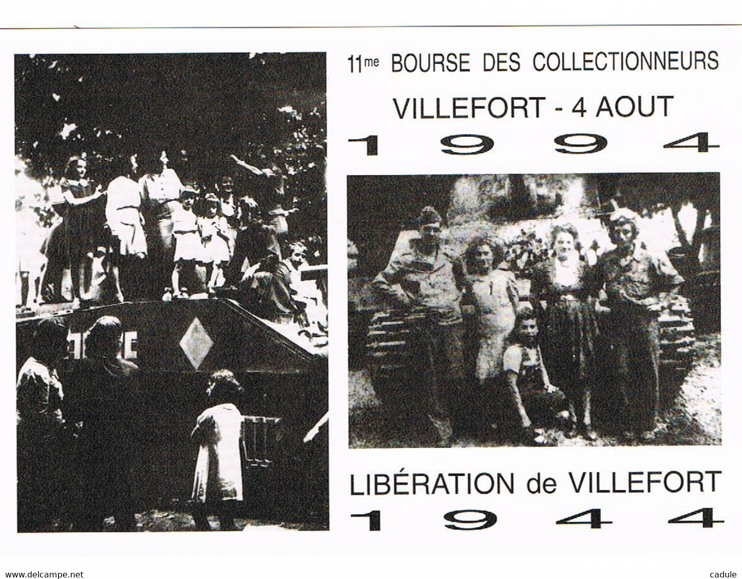 CP 48 VILLEFORT - 11 ème Bourse Des Collectionneurs -1994 Libération De Villefort 1944 - Villefort