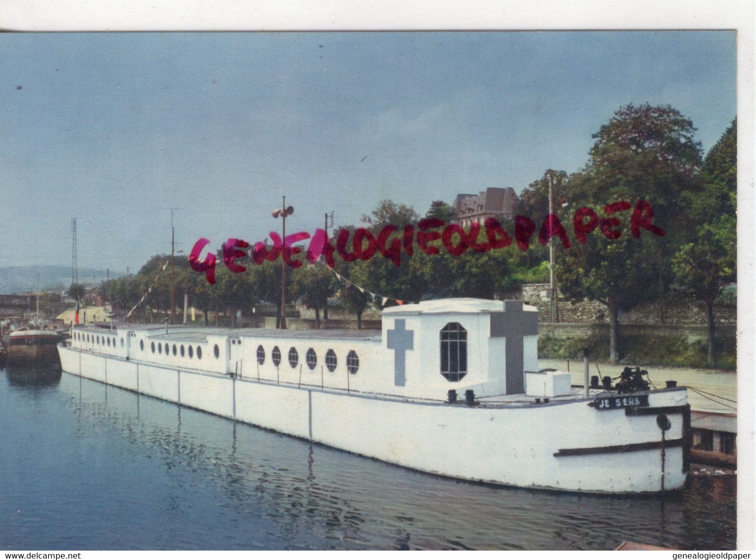 78 - CONFLANS STE SAINTE HONORINE -BATEAU JE SERS -CHAPELLE ET SIEGE ENTR'AIDE SOCIALE BATELIERE CONSTRUITS A POSES 1919 - Conflans Saint Honorine