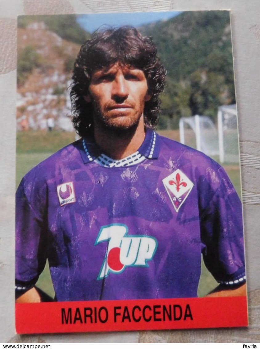 Mario Faccenda # Fiorentina # Calcio - Cartoncino / Sponsor 7UP - Soccer