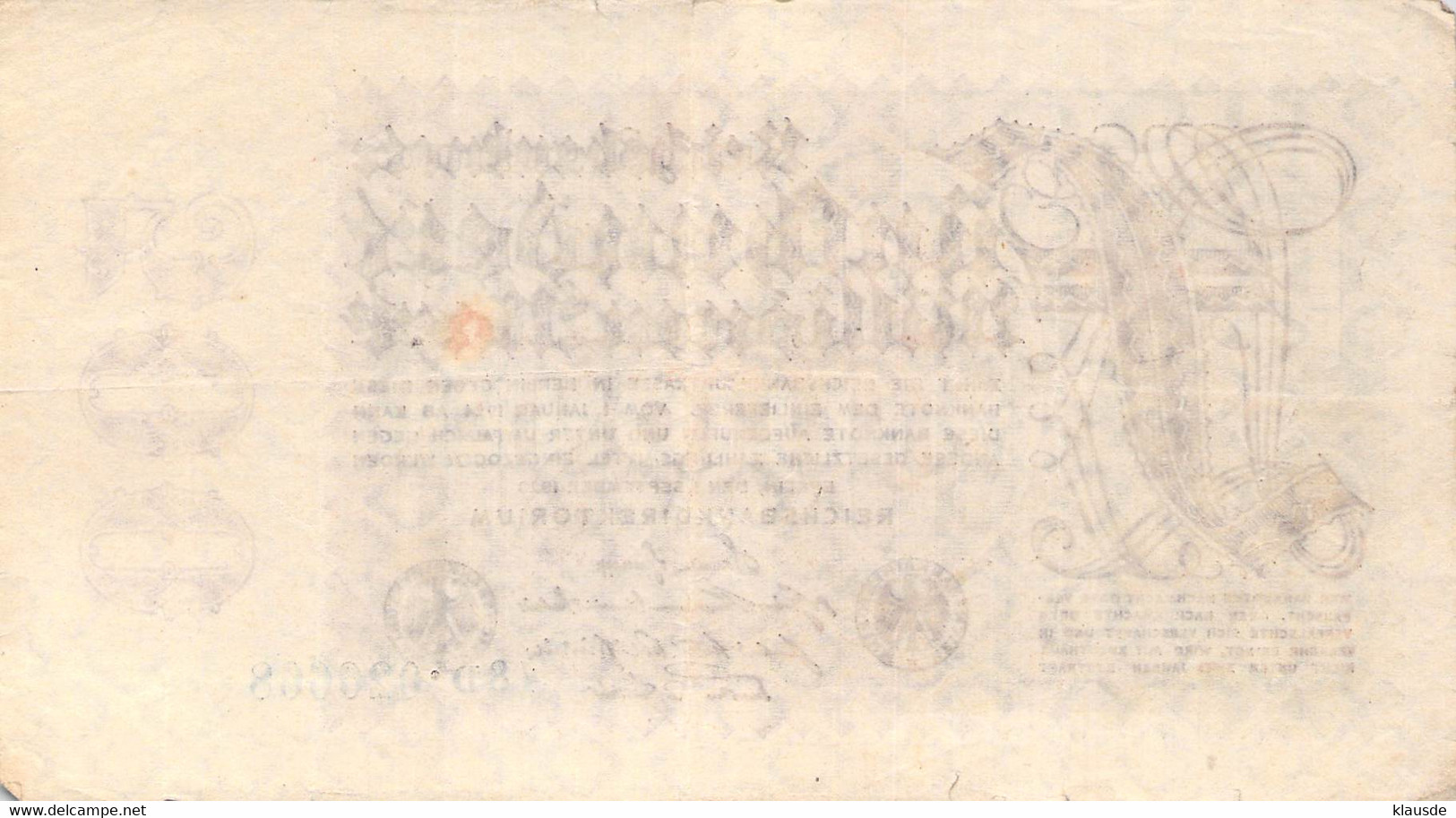 500 Mio Mark Reichsbanknote VF/F (III) - 500 Miljoen Mark