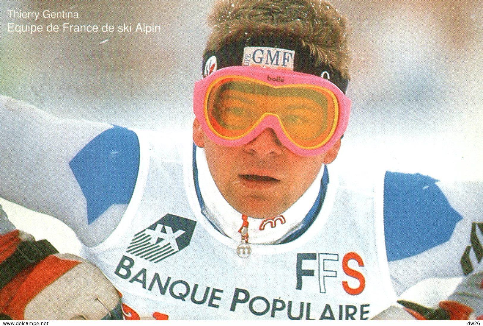 Thierry Gentina - Equipe De France De Ski Alpin (Descente) - Publicité Banque Populaire 1992 - Martial