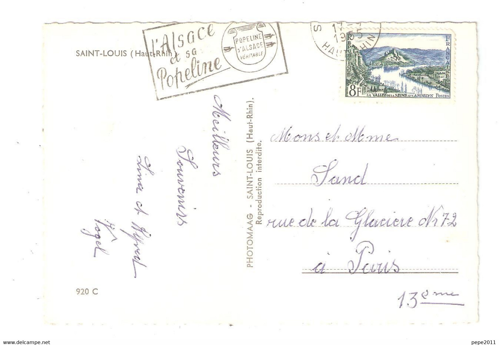 CPA 68 SAINT LOUIS Porte De France Multivues 5 1965 - Saint Louis