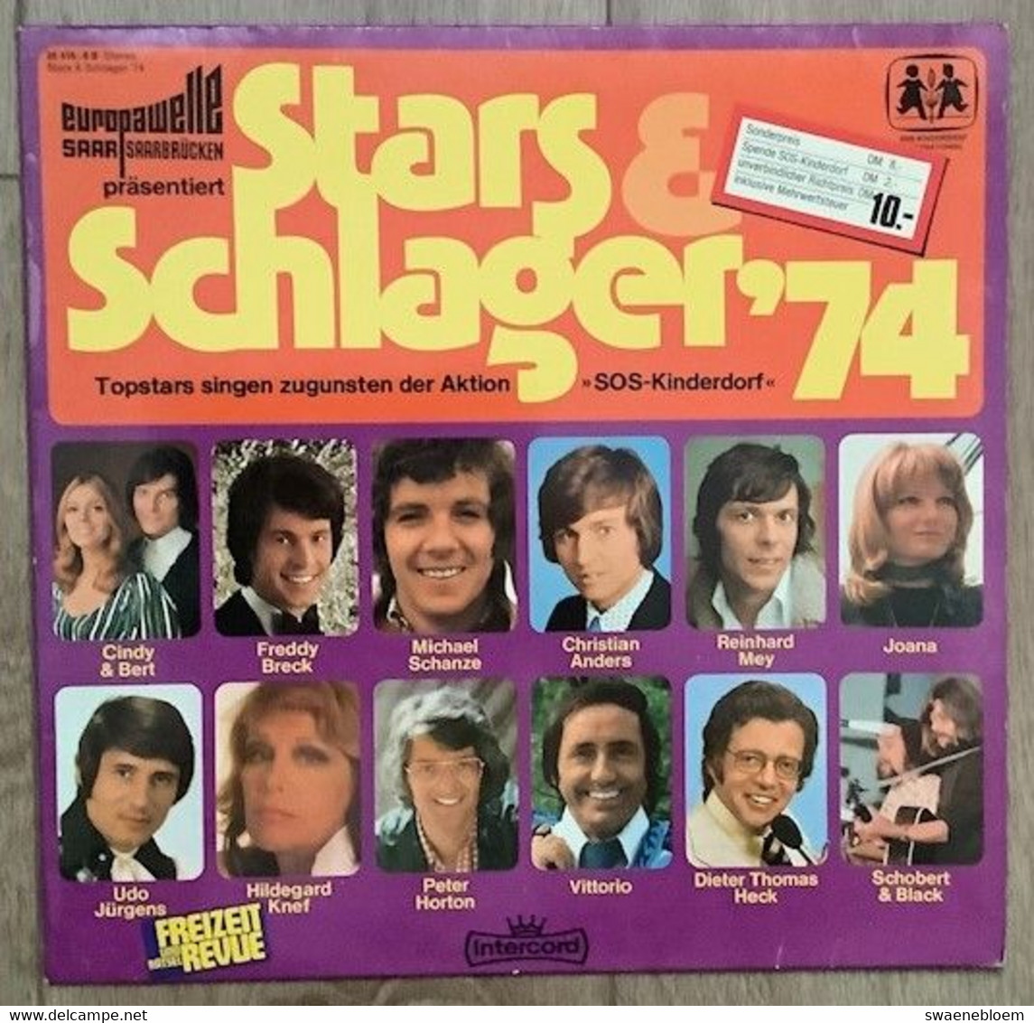 LP.- STARS & SCHLAGERS '74. Topstars Singen Zugunsten Der Aktion "SOS" Kinderdorf. - Collector's Editions
