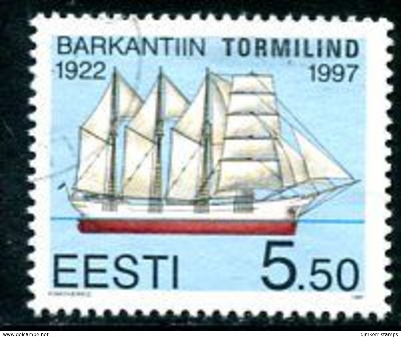 ESTONIA  1997 Barquentine "Tormilind" . Used  Michel 310 - Estland