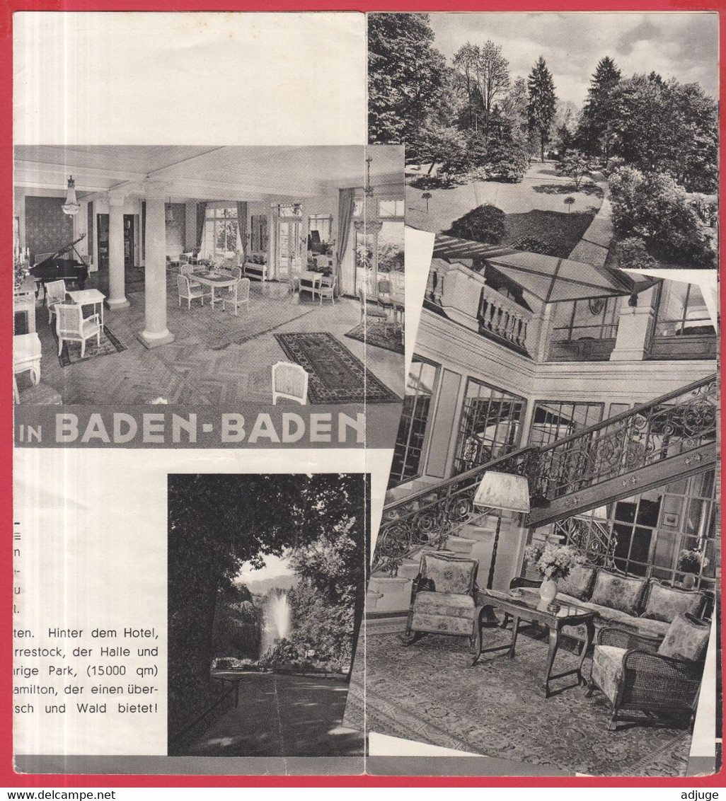 *1933* BADEN-BADEN _  HOLLAND-HOTEL 200 Jahre  1733-1933 _ RARE * 5 SCANS - Autres & Non Classés