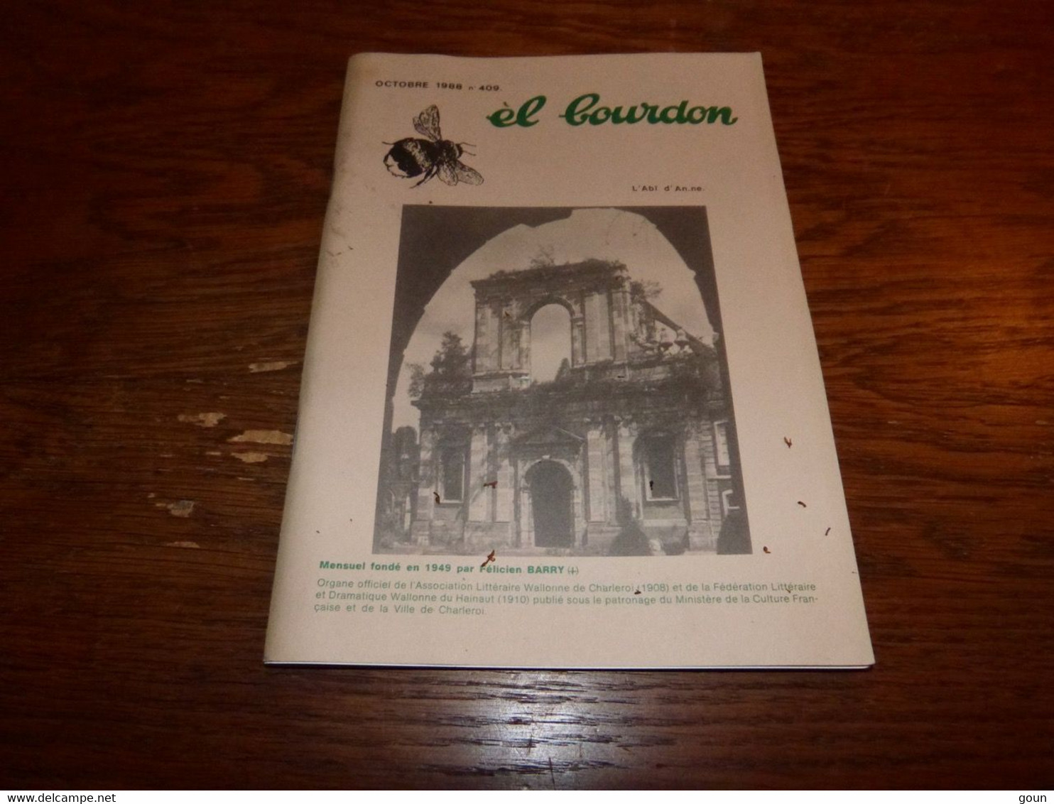 Revue En Wallon El Bourdon Oct 1988 409 54 Pages 110gr - Poesie