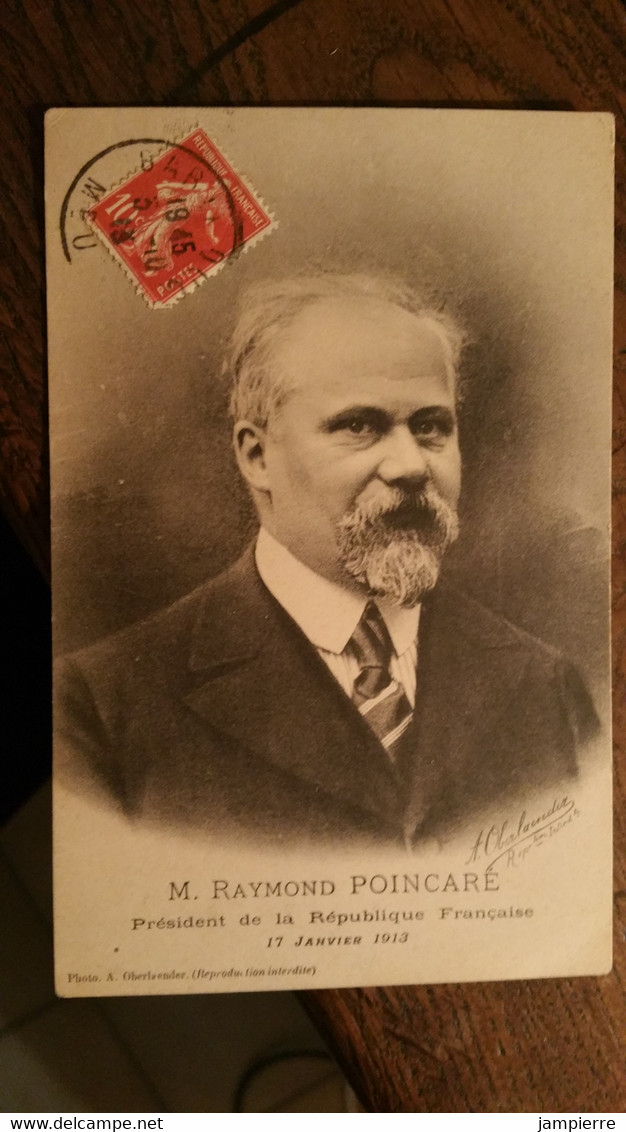 M. Raymond Poincaré - Président De La République Française, 17 Janvier 1913 - Photo Oberlaender - Personnages