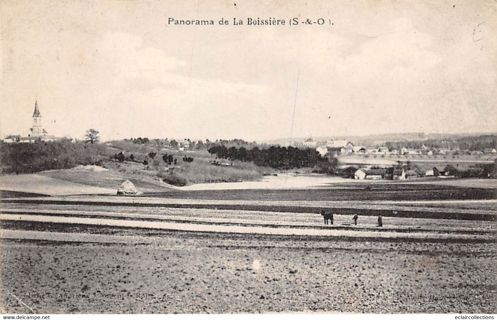 La Boissière-École       78           Panorama .      (voir Scan) - Beynes