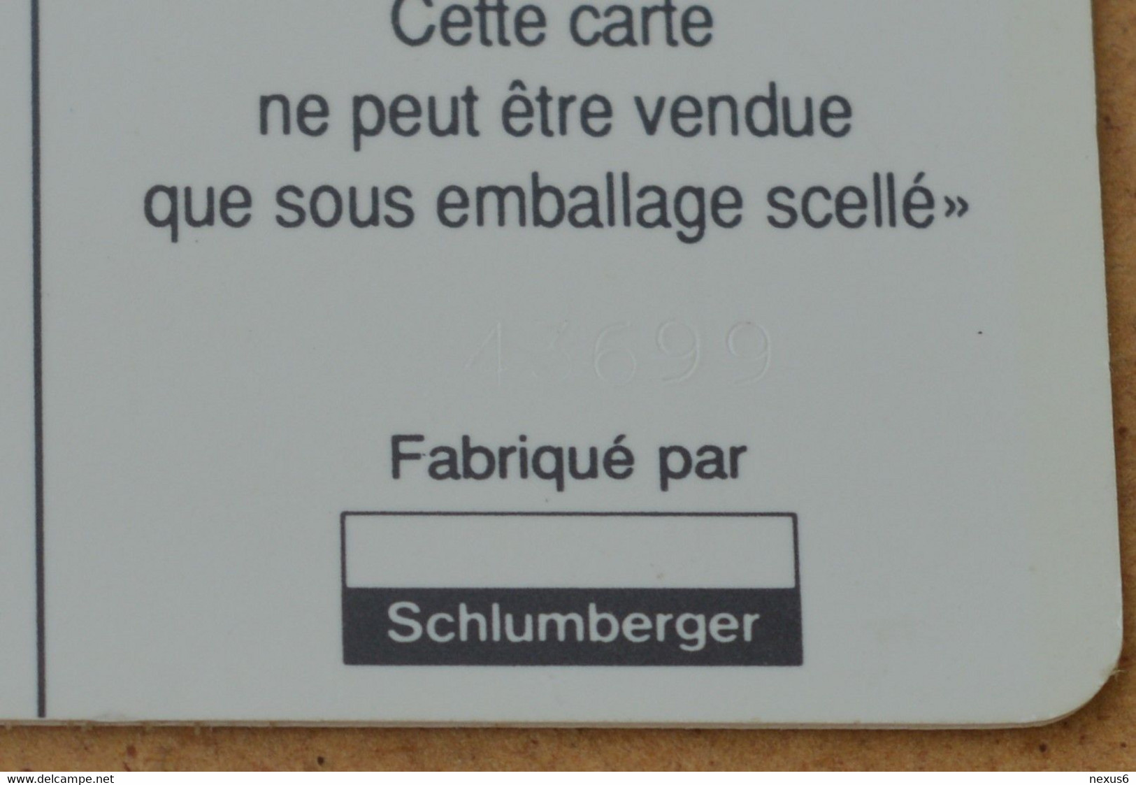 Cameroon - Intelcam - Chip - Logo Card - SC4 AFNOR, Matt, Hole 6mm, No Frame Around Chip, Cn.43699 Type 1, 100Unit, Used - Kamerun