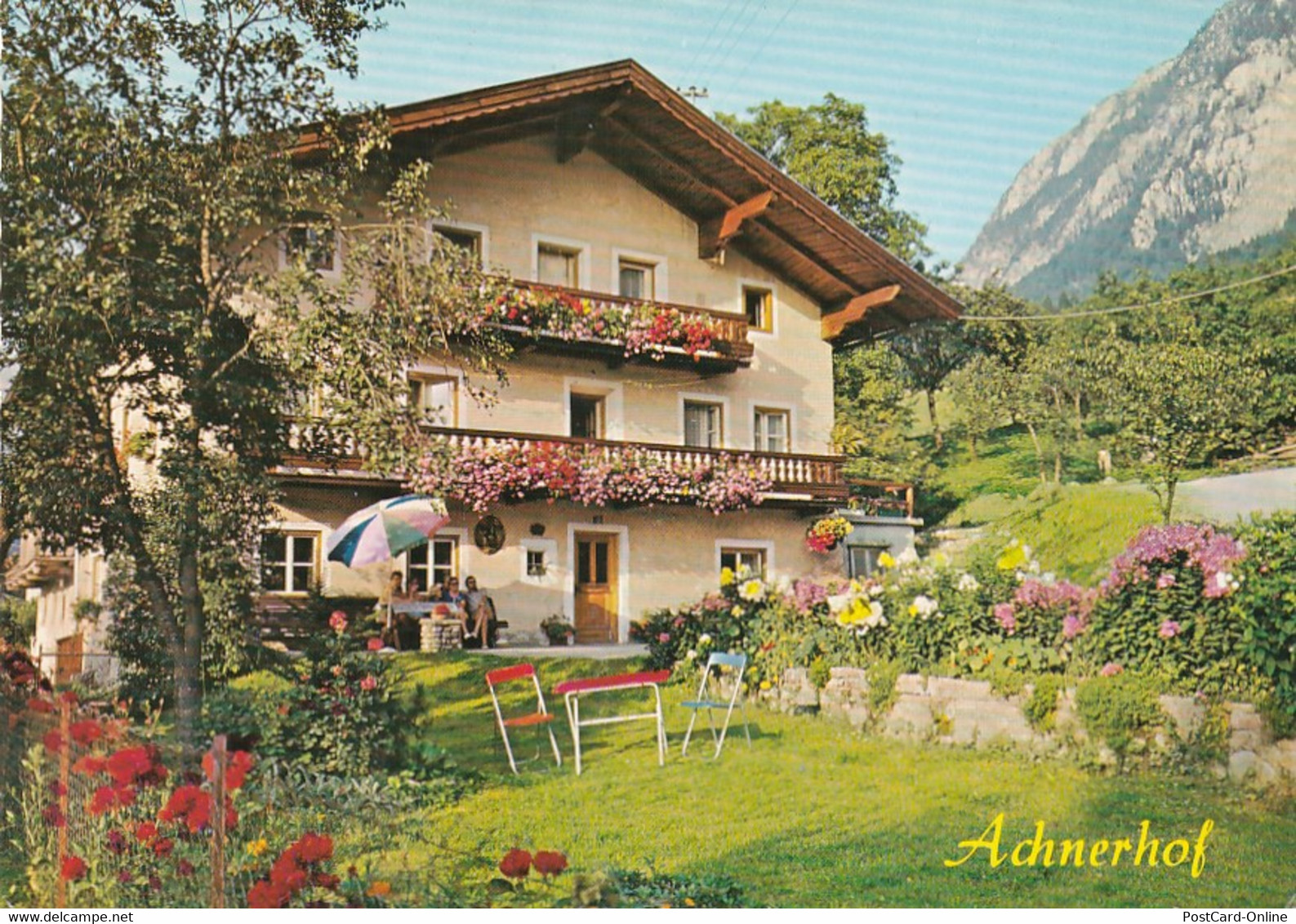 2694 - Österreich - Salzburg , Unken , Frühstückspension Achnerhof - Gelaufen 1991 - Unken