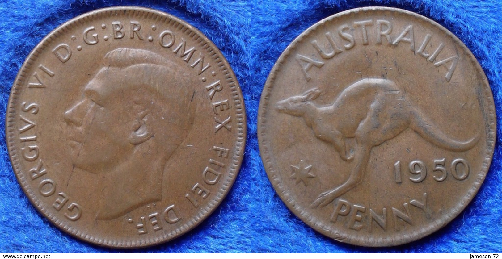 AUSTRALIA - 1 Penny 1950 KM# 43 George VI (1936-1952) Bronze - Edelweiss Coins - Altri & Non Classificati