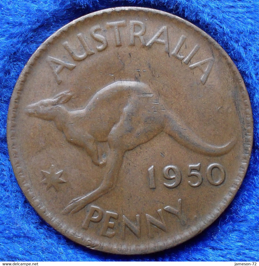 AUSTRALIA - 1 Penny 1950 KM# 43 George VI (1936-1952) Bronze - Edelweiss Coins - Andere & Zonder Classificatie