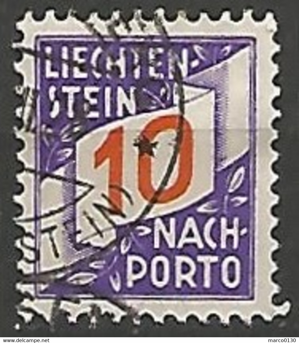 LIECHTENSTEIN / TAXE N° 14 OBLITERE - Portomarken