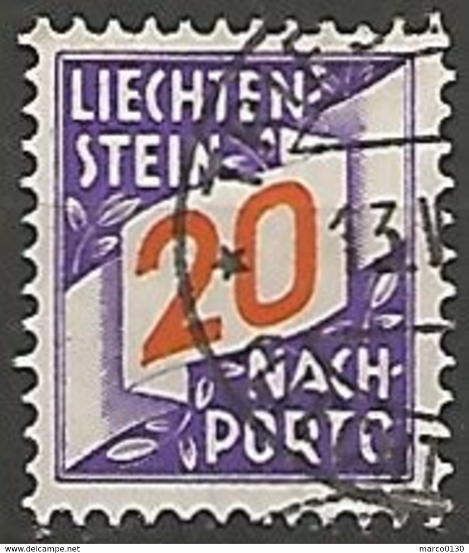 LIECHTENSTEIN / TAXE N° 16 OBLITERE - Strafportzegels