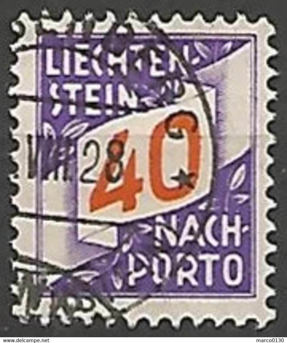 LIECHTENSTEIN / TAXE N° 19 OBLITERE - Impuesto