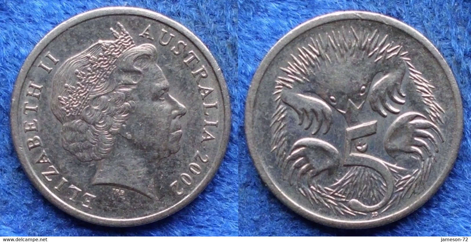 AUSTRALIA - 5 Cents 2002 "echidna" KM# 401 Elizabeth II Decimal - Edelweiss Coins - Zonder Classificatie