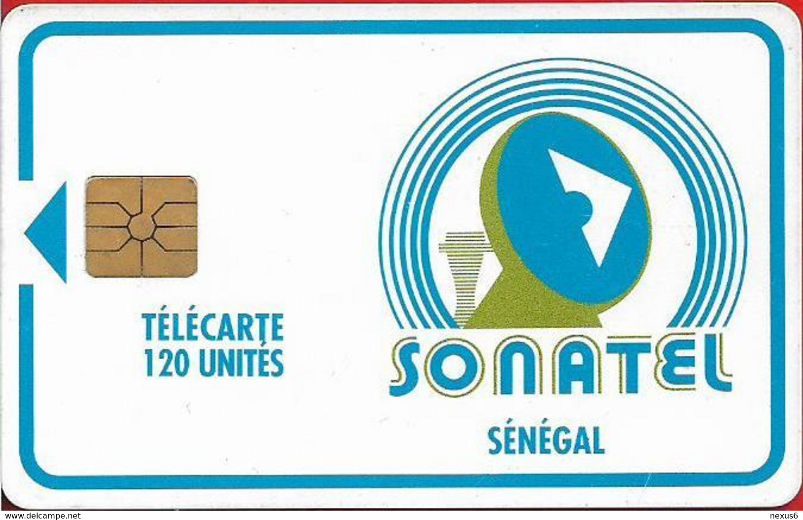 Senegal - Sonatel - Logo - 120Units, Gem1A Symm. Black, NO Transp. Moreno, No CN., Setting #1, Used - Senegal