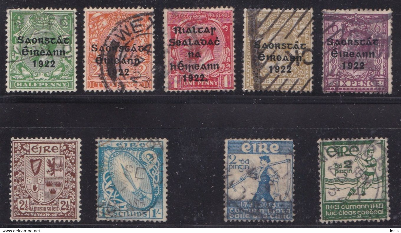 IRELAND 1922-31,34 Different Stamps - Andere & Zonder Classificatie