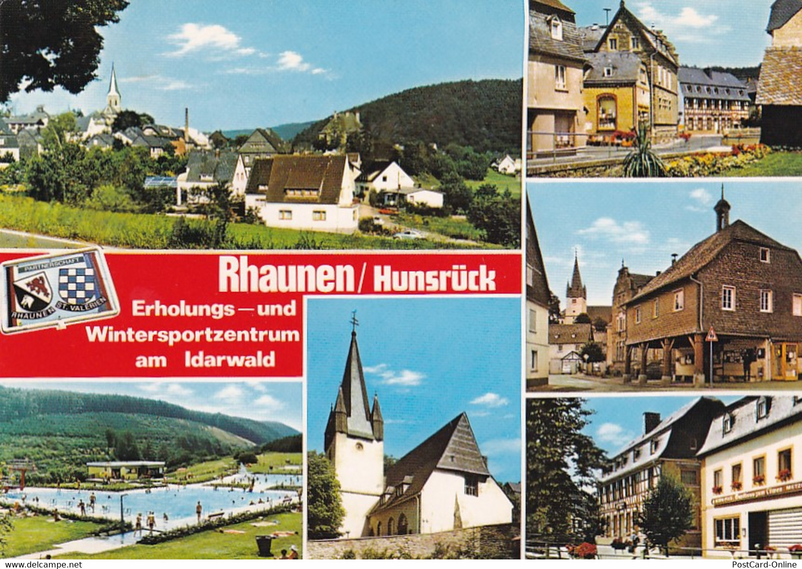 2868 - Deutschland - Rhaunen , Hunsrück , Am Idarwald , Mehrbildkarte - Gelaufen 1996 - Rhein-Hunsrueck-Kreis