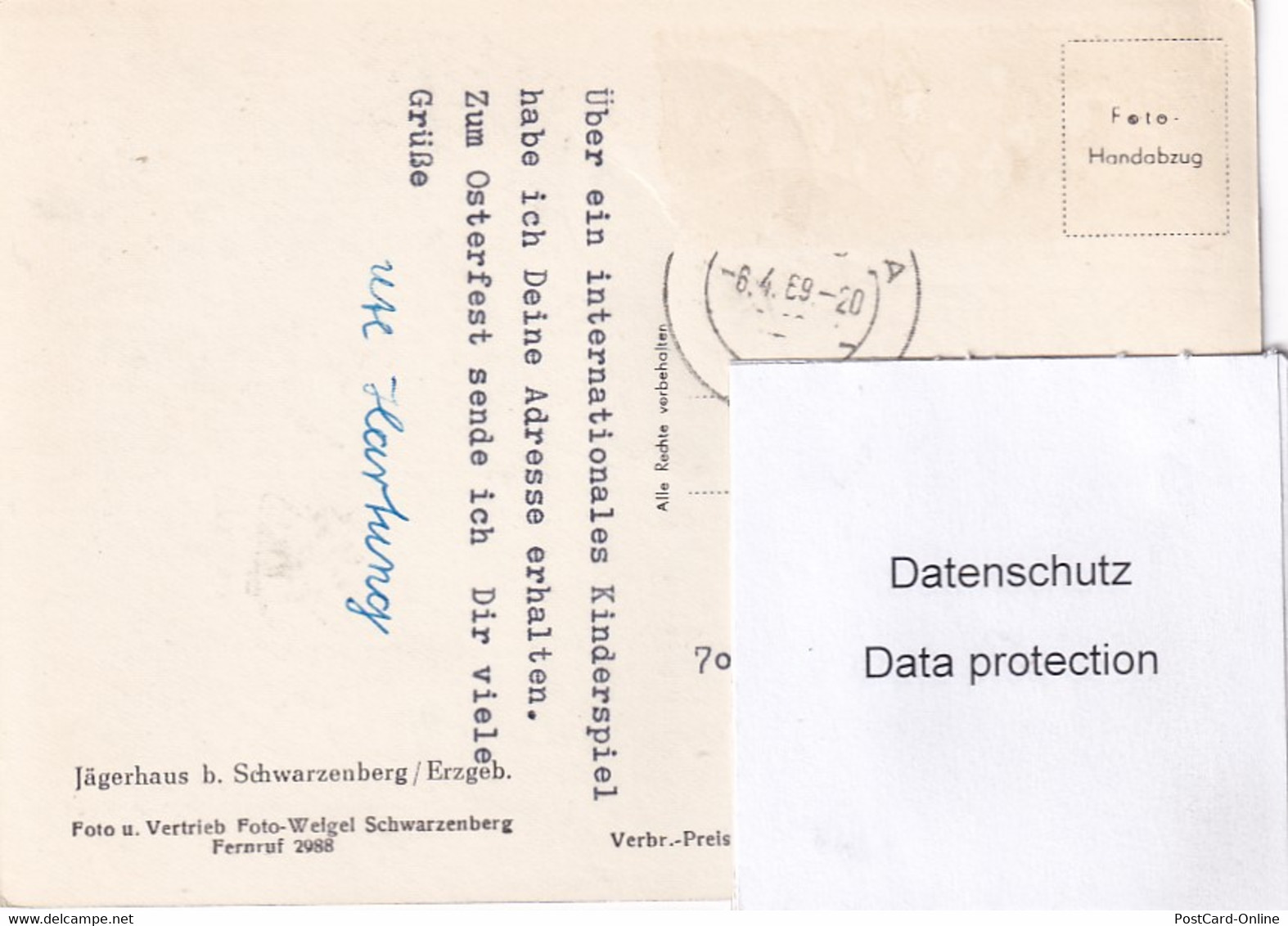 2906 - Deutschland - Schwarzenberg , Erzgebirge , Jägerhaus - Gelaufen 1969 - Schwarzenberg (Erzgeb.)