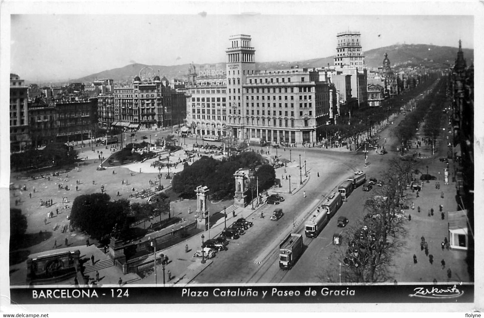 Barcelona - Barcelone - Plaza Cataluña Y Paseo Gracia - Tramway Tram - Espagne España - Barcelona