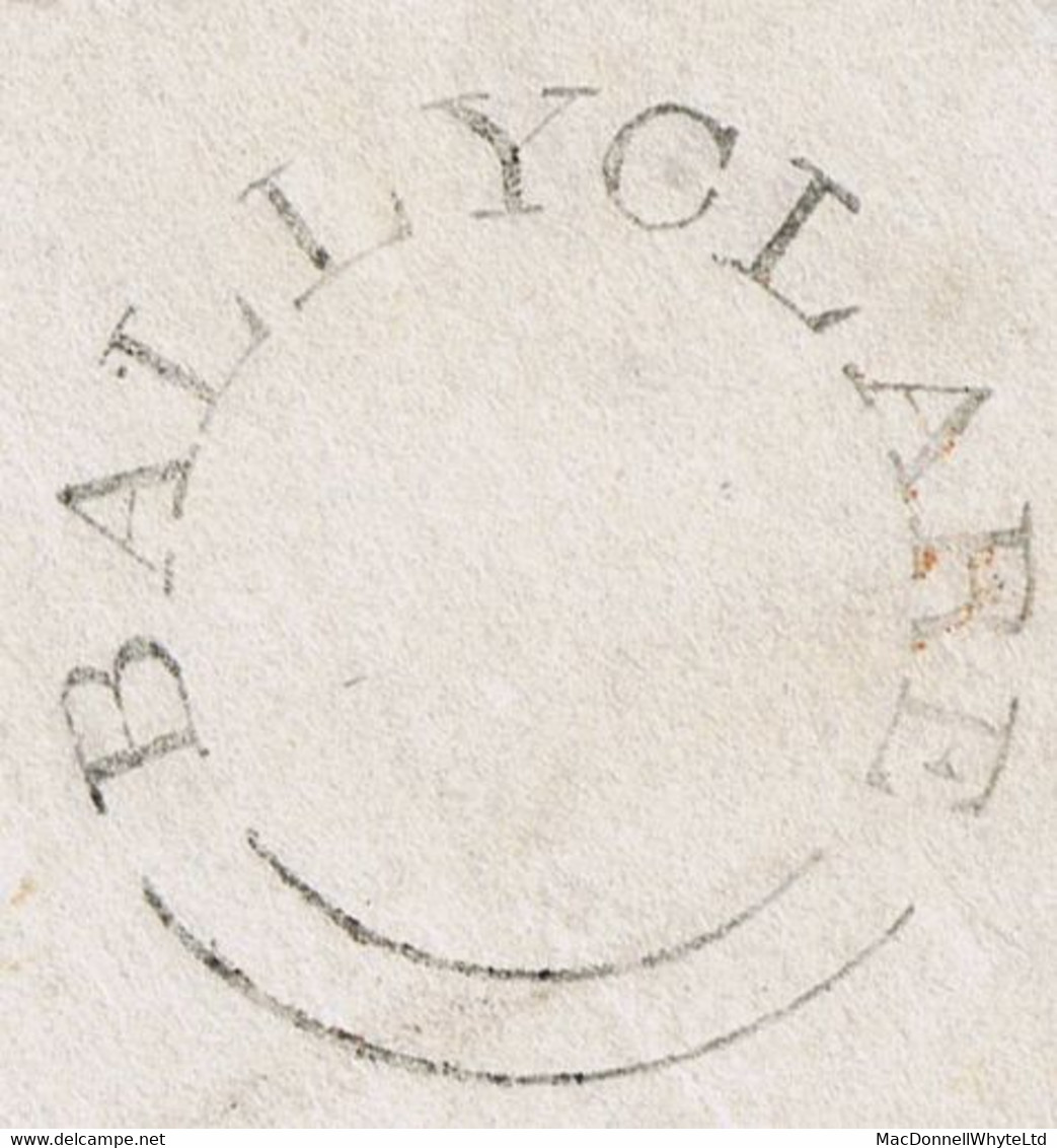 Ireland Antrim 1840 Sunday School Wrapper Clear "P.PAID" Of Ballyclare, Backstamped Undated Circular BALLYCLARE - Préphilatélie