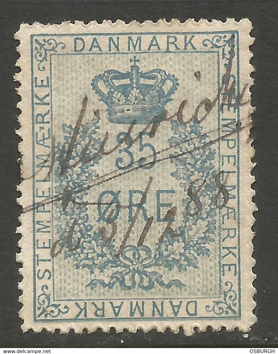 DENMARK. 35ore REVENUE USED - Steuermarken