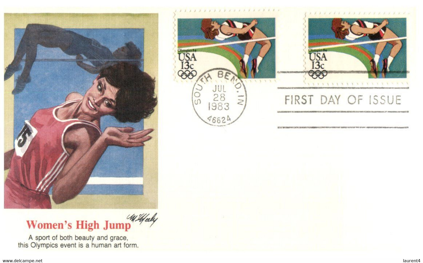 (BB 2) USA - Fleetwood FDC - Olympic Games Women's High Jump - Springreiten