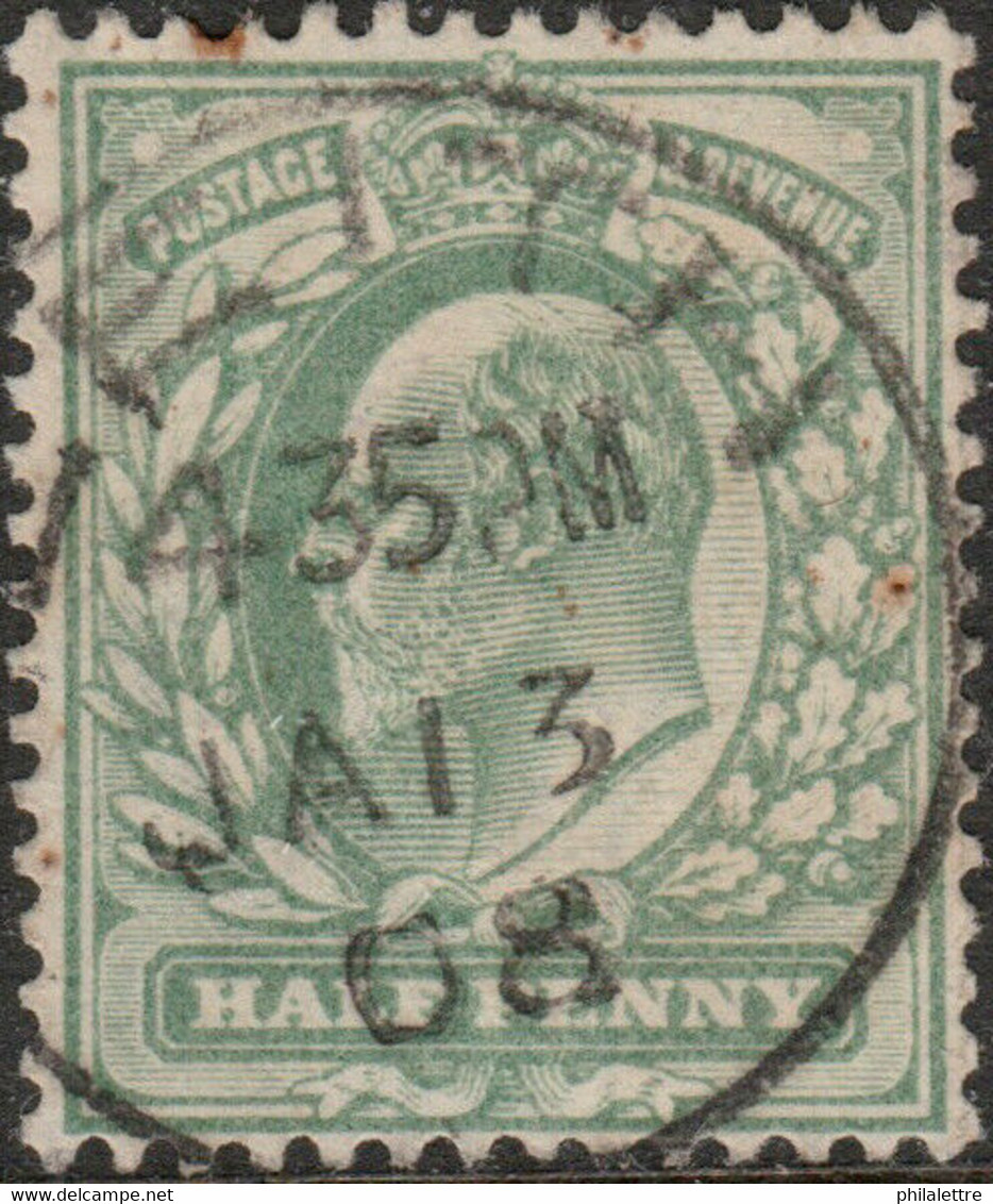 GB  KEVII 1908 SG217 1/2d Pale Yellow-green Used CDS Of " LEITH ", Midlothian - Used Stamps