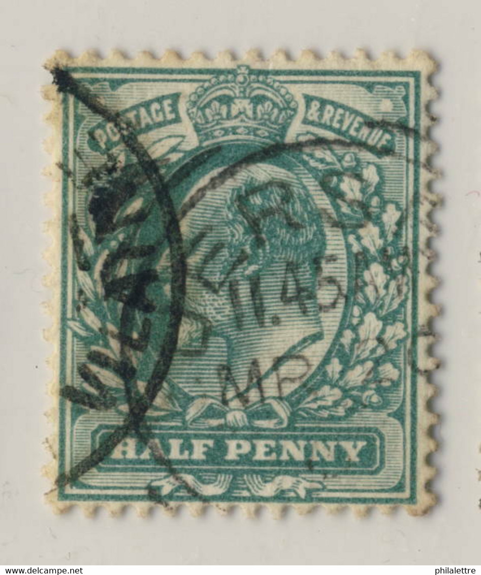 GB KEVII SG215/6 1/2d BLUE-GREEN USED SQUARED CDS T.III JERSEY (CHANNEL ISL.) - Used Stamps