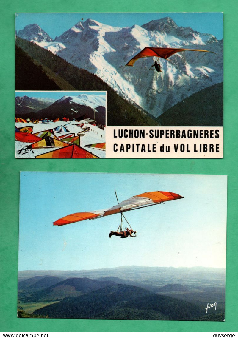 Parachutisme Parapente Delta Plane Ailes Delta Lot De 9 Cartes Postales Hang Gliding - Parachutting