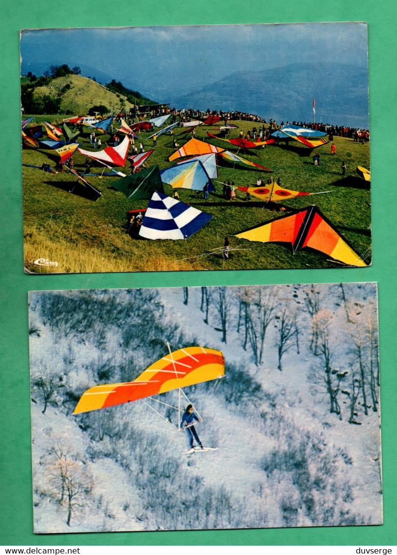 Parachutisme Parapente Delta Plane Ailes Delta Lot De 9 Cartes Postales Hang Gliding - Parachutting