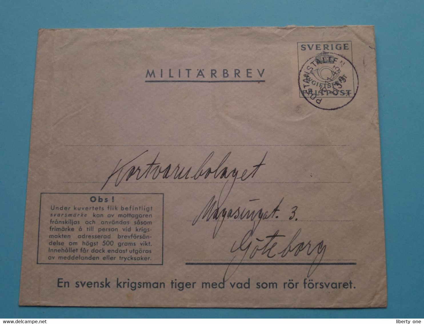 MILITÄRBREV 15-11-43 ( See Photo ) ! - Militaires