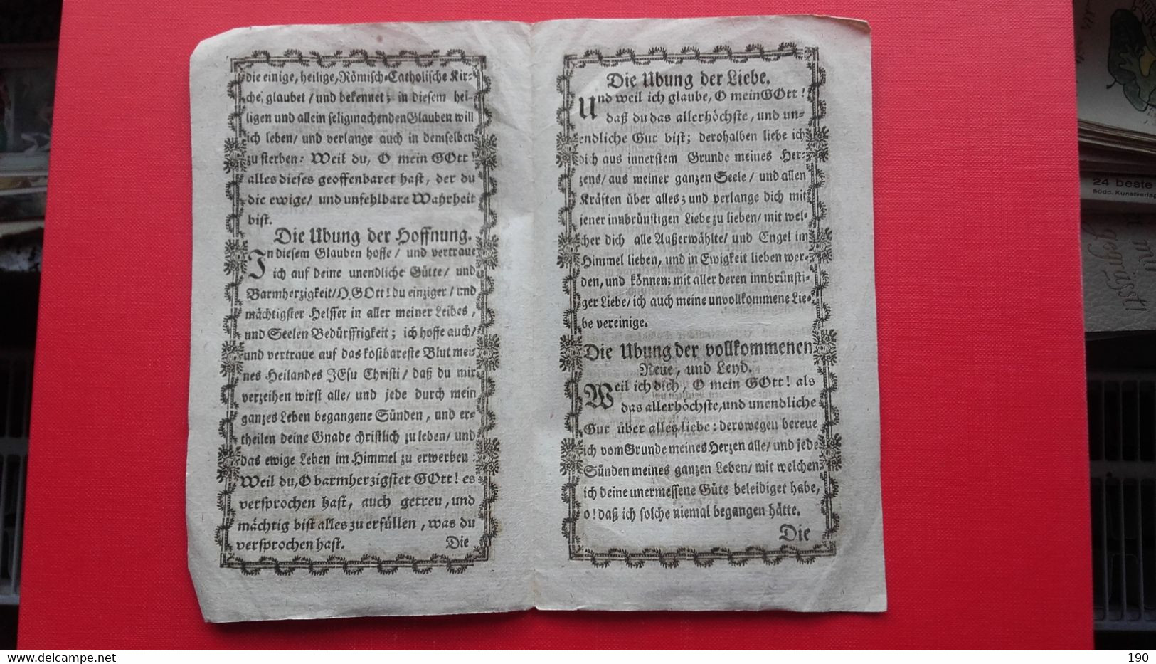 Ubungen Der Christlichen Haupt Tugenden.Benedictus XIII.Romischer Papst Hat Im Jahr 1728...(old Original Paper) - Christentum